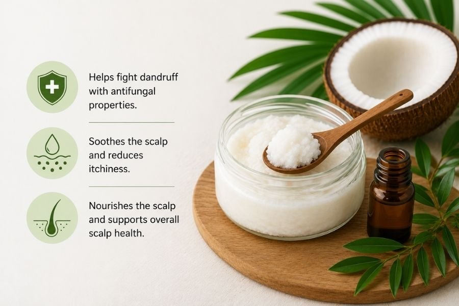 Coconut Oil for Dandruff and Scalp Health
